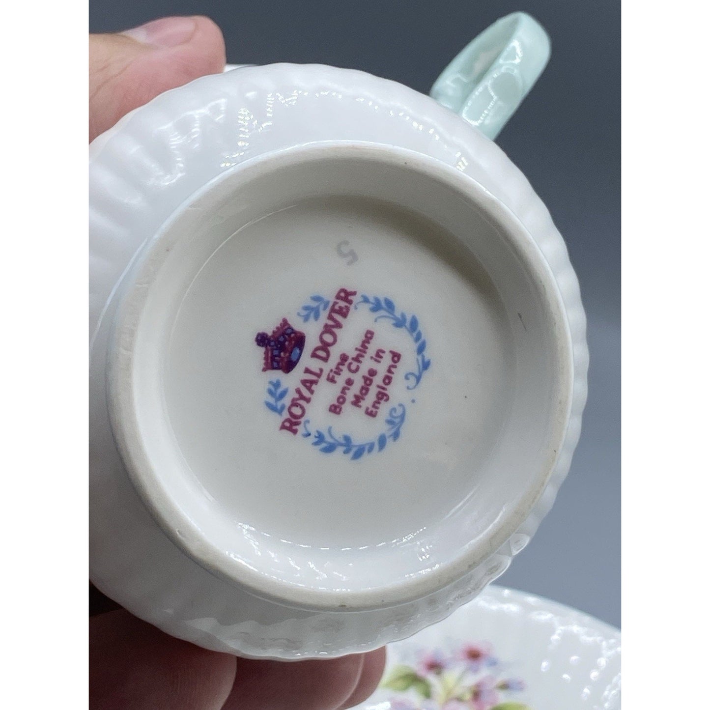Royal Dover Teacup and Saucer, Floral Teacup