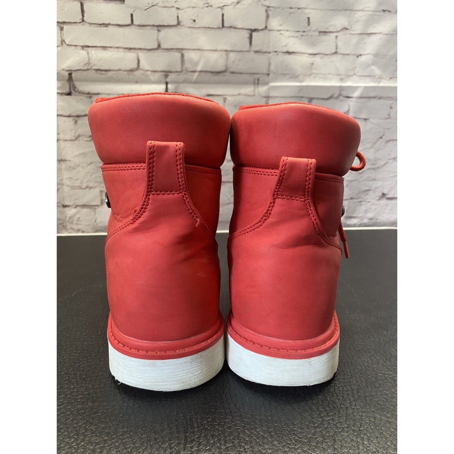Lugz Mens Convoy Boots Red SZ 8 USA