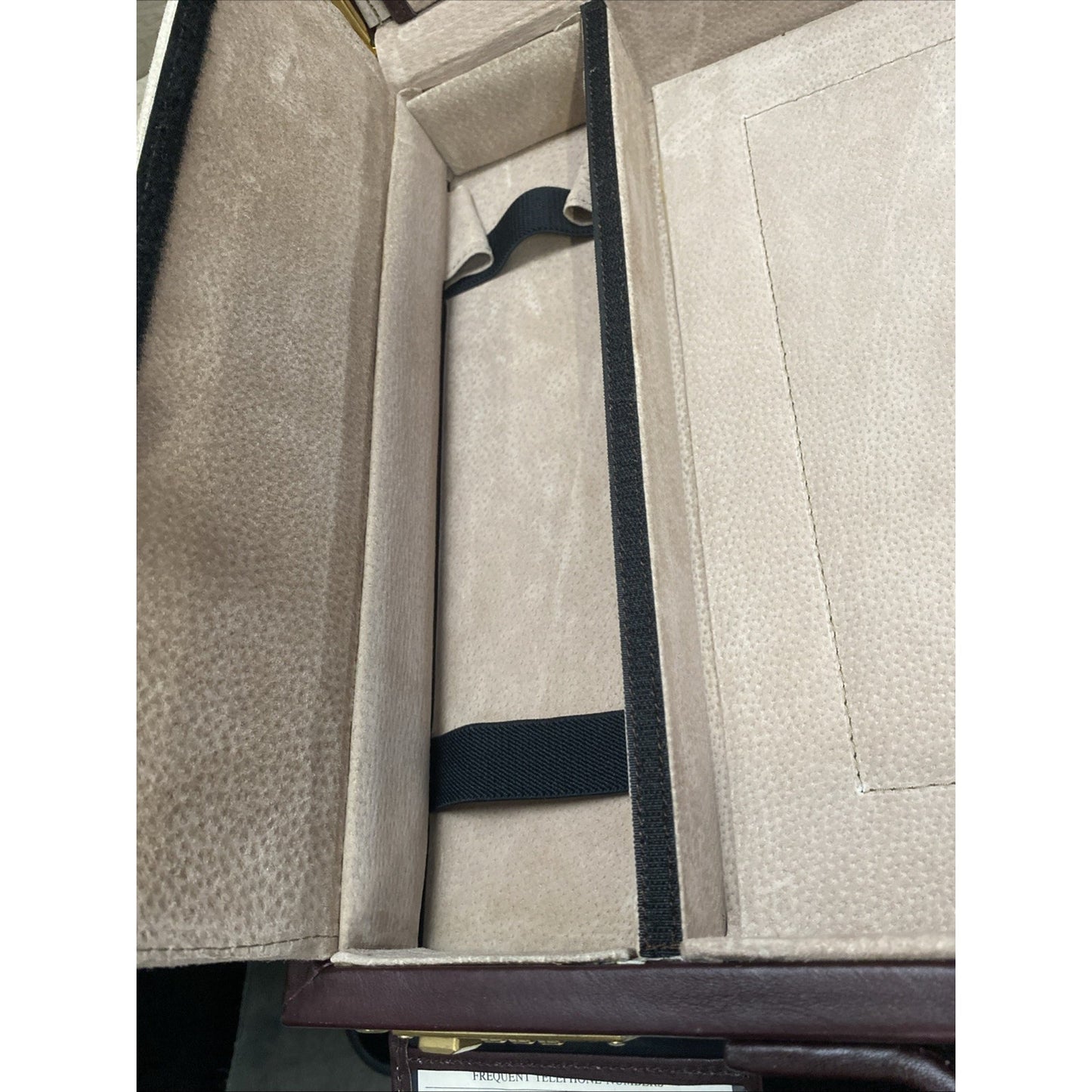 LEATHER ATTACHÉ BRIEFCASE RONA ADOLFO DESIDERIO MADE IN SPAIN DUAL COMBO LOCKS