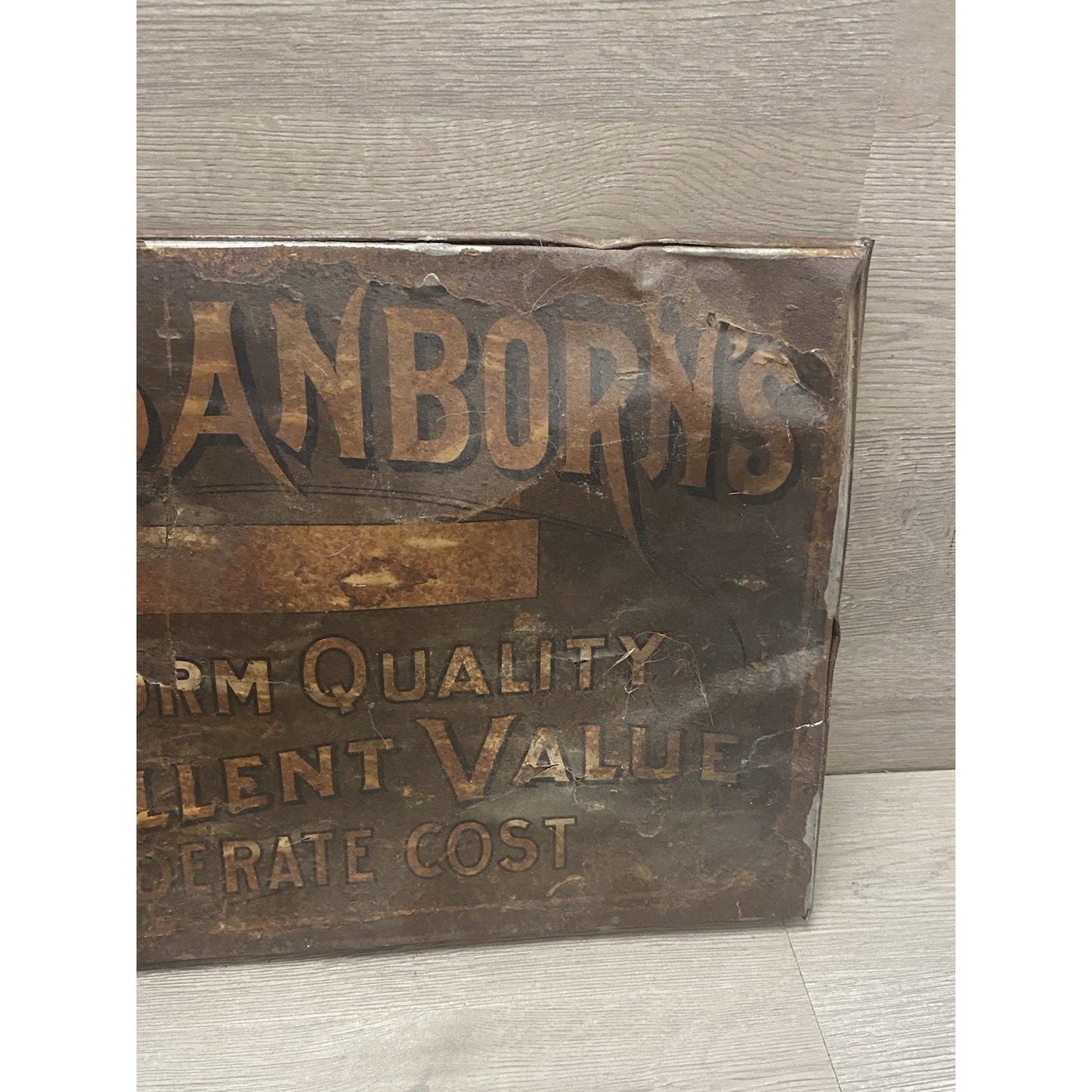1800'S CHASE & SANBORN Uniform Quality Sign Or Coffee Bin Lid Advertising