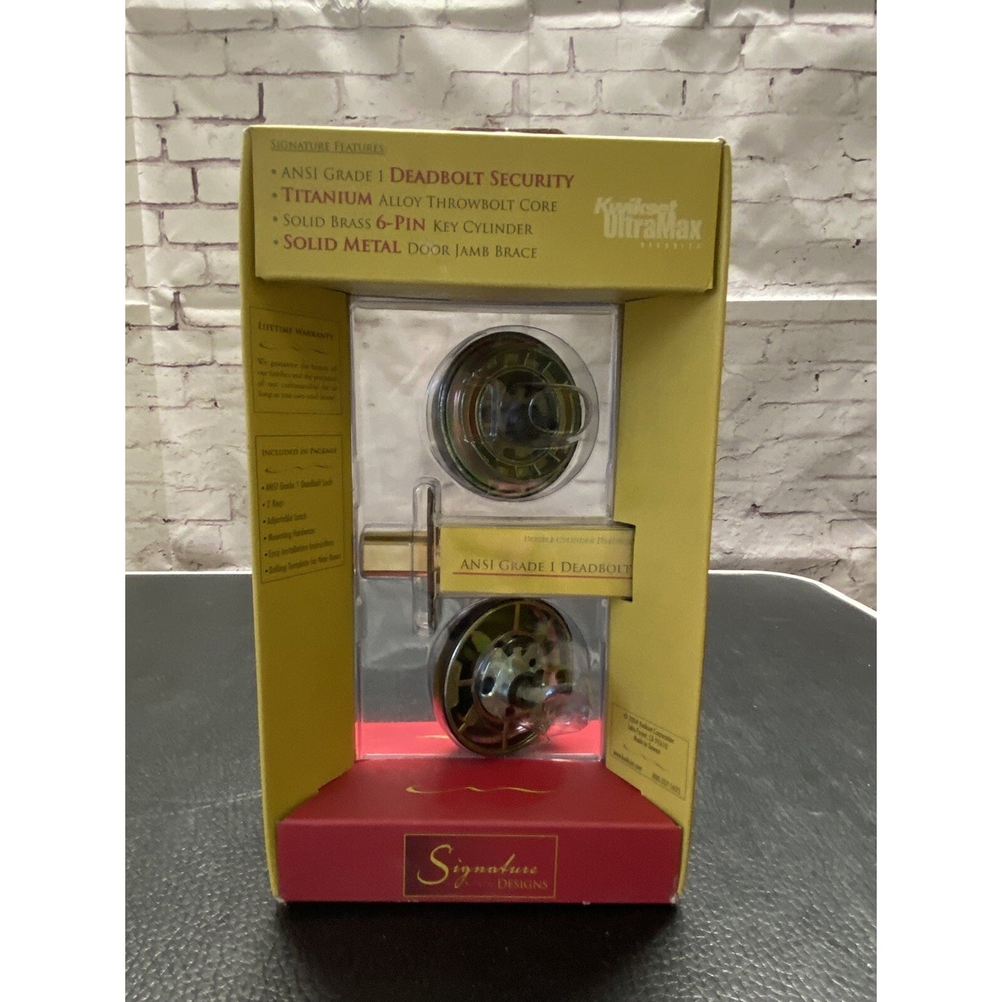Kwikset Ultramax Signatures Titanium Alloy Deadbolt Lock Set NIB