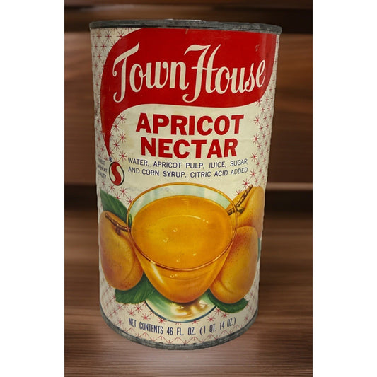 Antique Town House Apricot Nectar Grocery Advertising Can MCM Starburst 46oz HTF