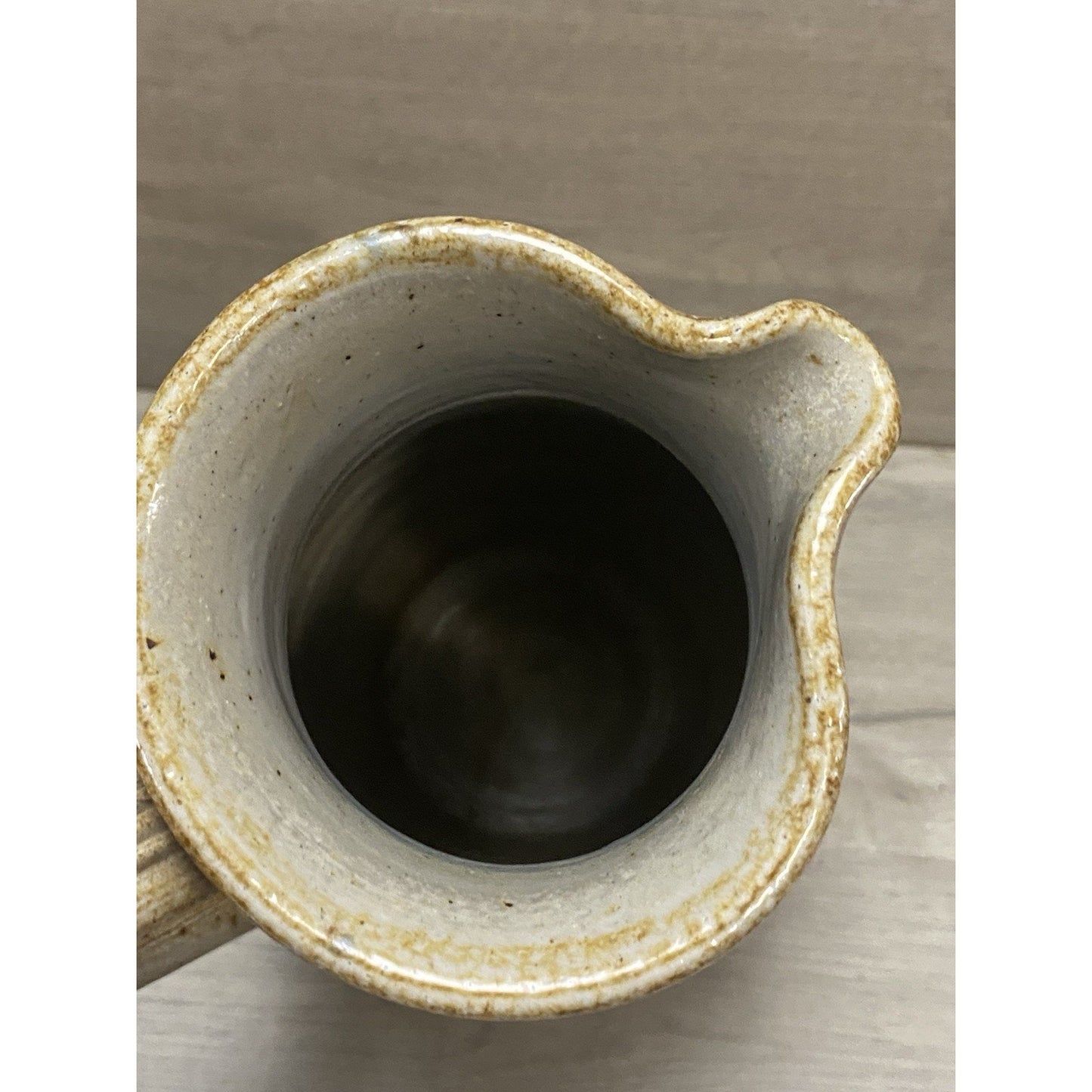 Nora Fenton Stoneware Pitcher 11” Blue Floral Salt Glazed