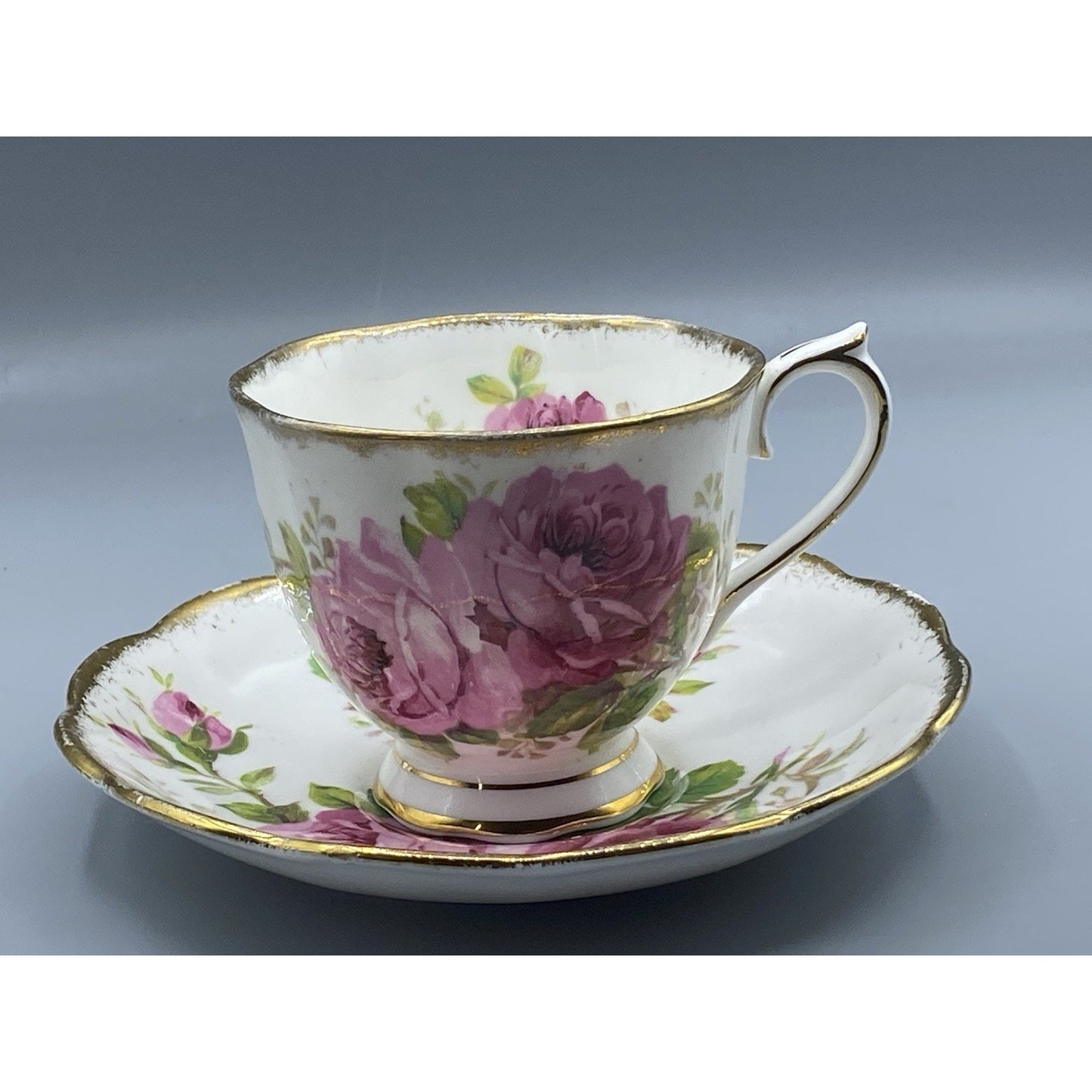 Royal Albert American Beauty Teacup and Saucer Pair