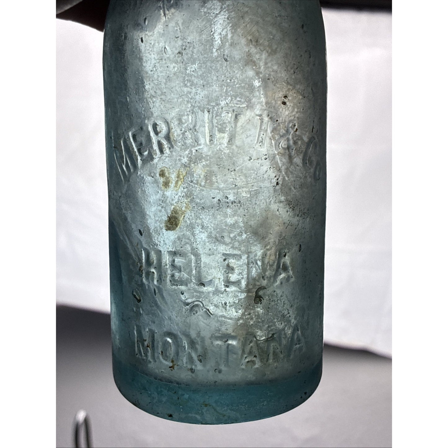 1880S HELENA MONTANA MT (Merrit & CO) WESTERN BLOB TOP SODA BOTTLE, EARLY