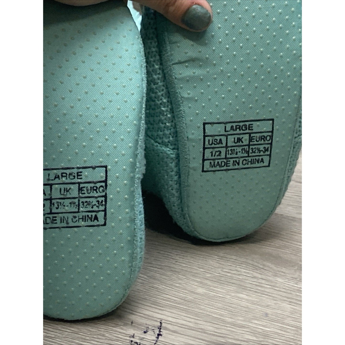 Faux Fur Capelli Kids Slipper Teal Boots Size Large