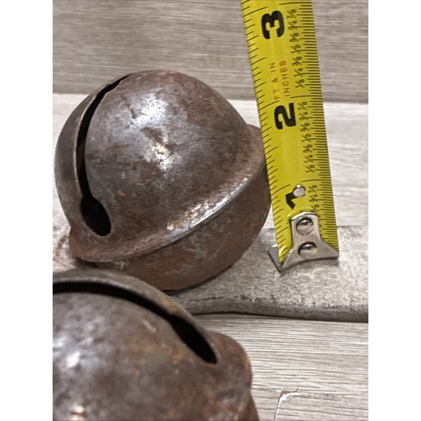 (8) Antique Sleigh Bells Horse Harness Leather Rustic Christmas 2 Straps 2-2.5”
