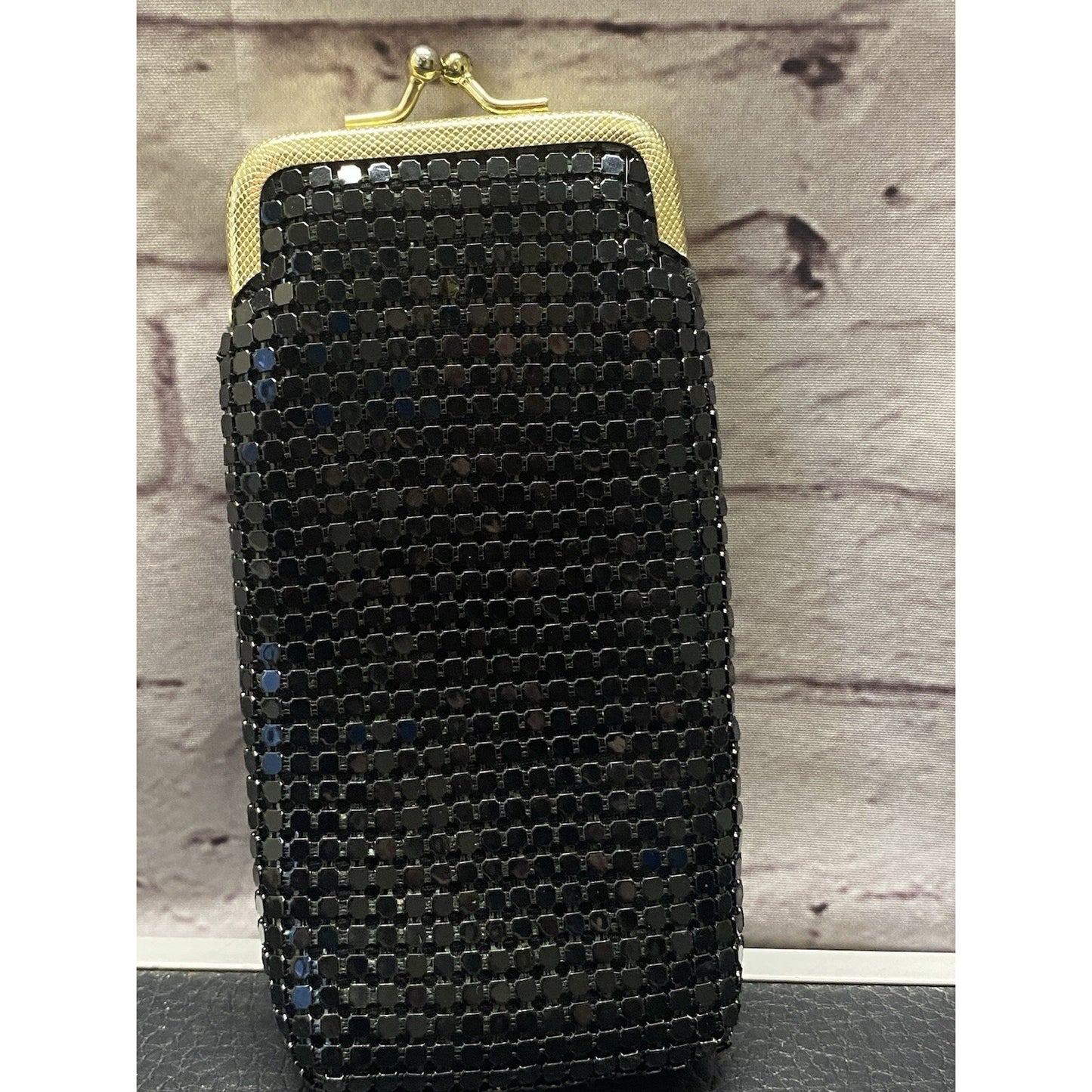 Another Y&S Original Metal Mesh Mini Coin Purse Kisslock Clutch Vintage