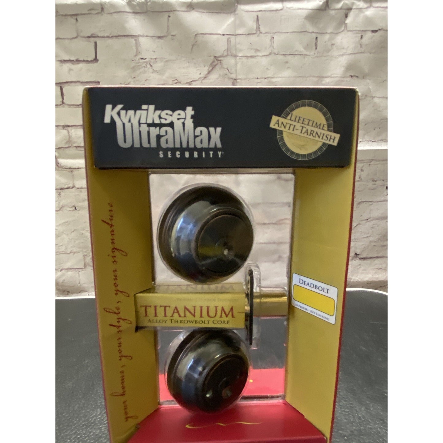 Kwikset Ultramax Signatures Titanium Alloy Deadbolt Lock Set NIB