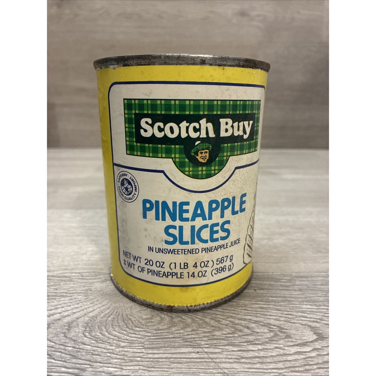Scotch Buy Pineapple Slices Can Grocery Advertising Can Movie Decor!