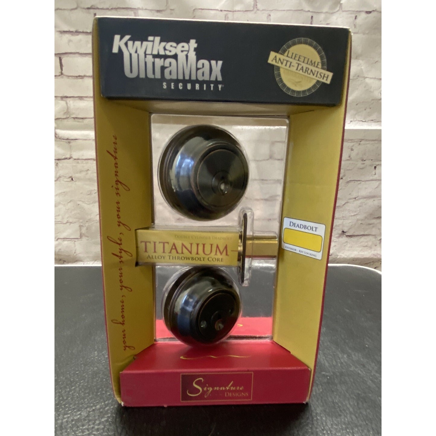 Kwikset Ultramax Signatures Titanium Alloy Deadbolt Lock Set NIB