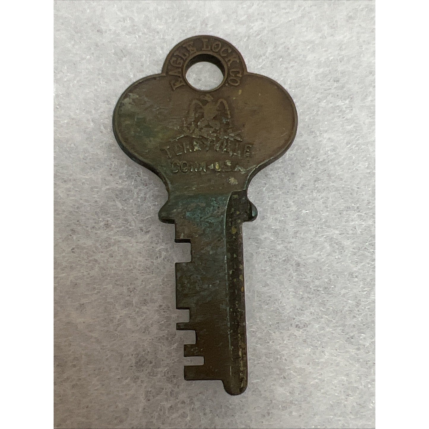 Antique Vintage Eagle 022U26 Lock Trunk Luggage Suitcase Baggage Flat Steel Key