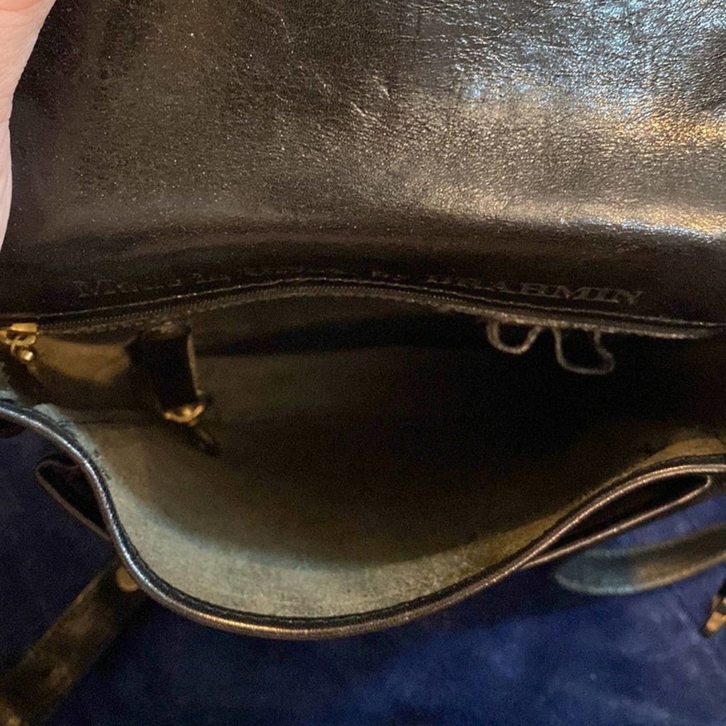 Vintage Brahmin Black Leather Crossbody Purse