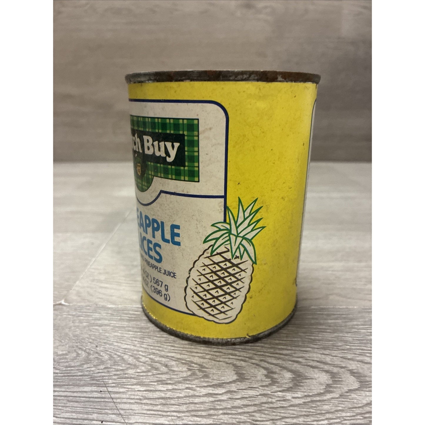 Scotch Buy Pineapple Slices Can Grocery Advertising Can Movie Decor!
