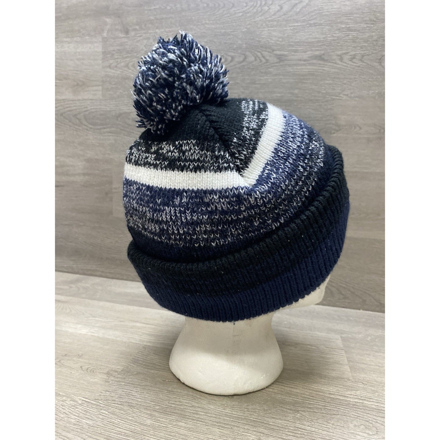 Seattle Seahawks Winter Beanie Blue White Pom Men's Embroidered Logo NFL