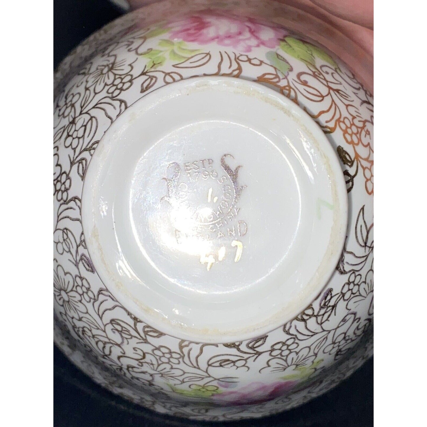 Collingswood Bone China England 417 Rose Teacup