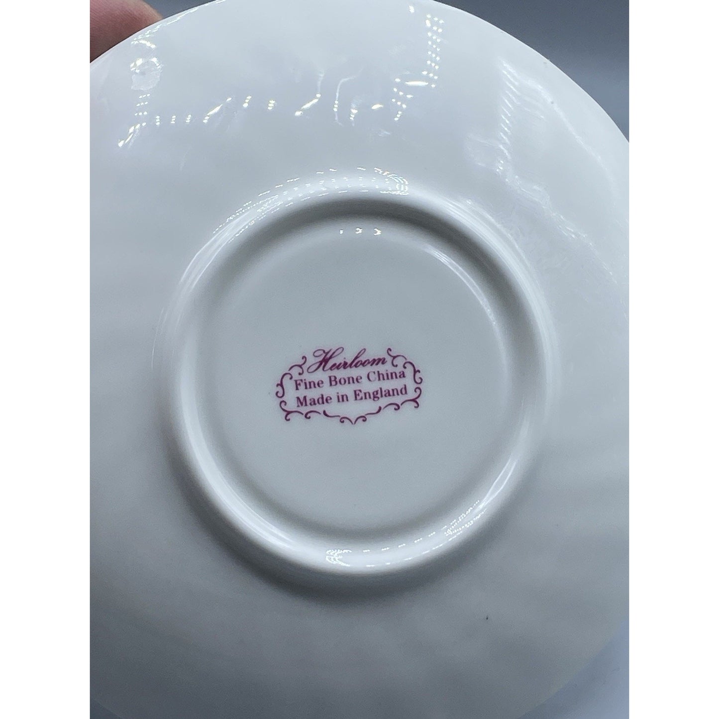 Allyn Nelson Bone China Teacup Floral Purple