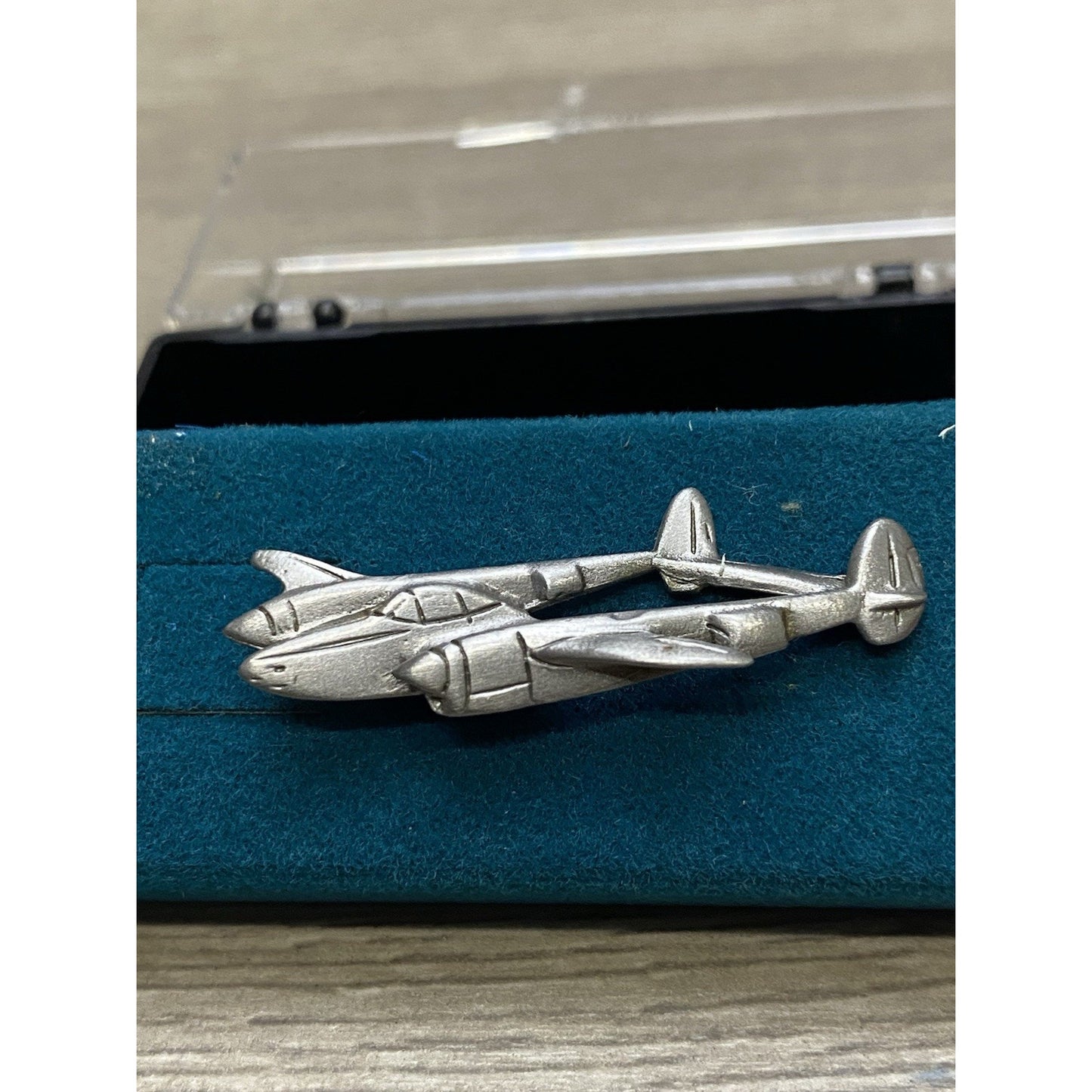 Pewter Lockheed P-38 Lightning Aircraft Lapel Pin