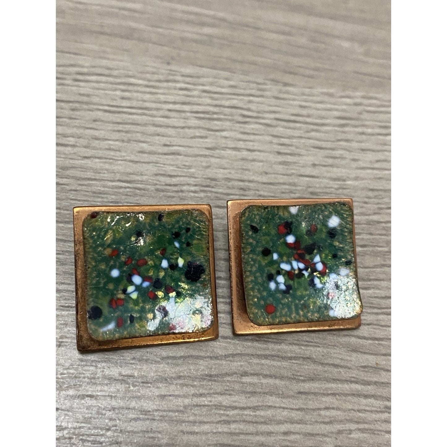 RENOIR MATISSE Enamel Splatter Choker Necklace & Earrings Set
