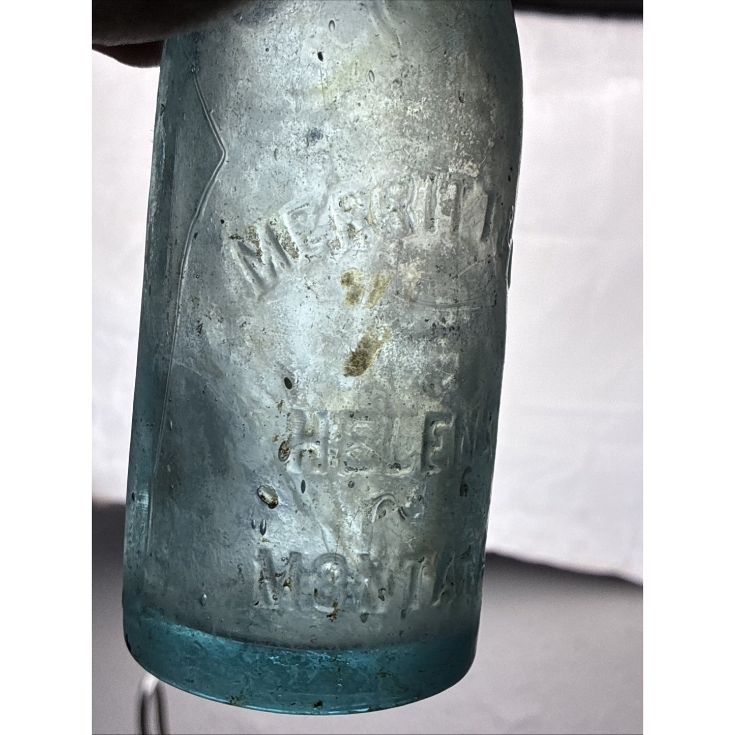 1880S HELENA MONTANA MT (Merrit & CO) WESTERN BLOB TOP SODA BOTTLE, EARLY