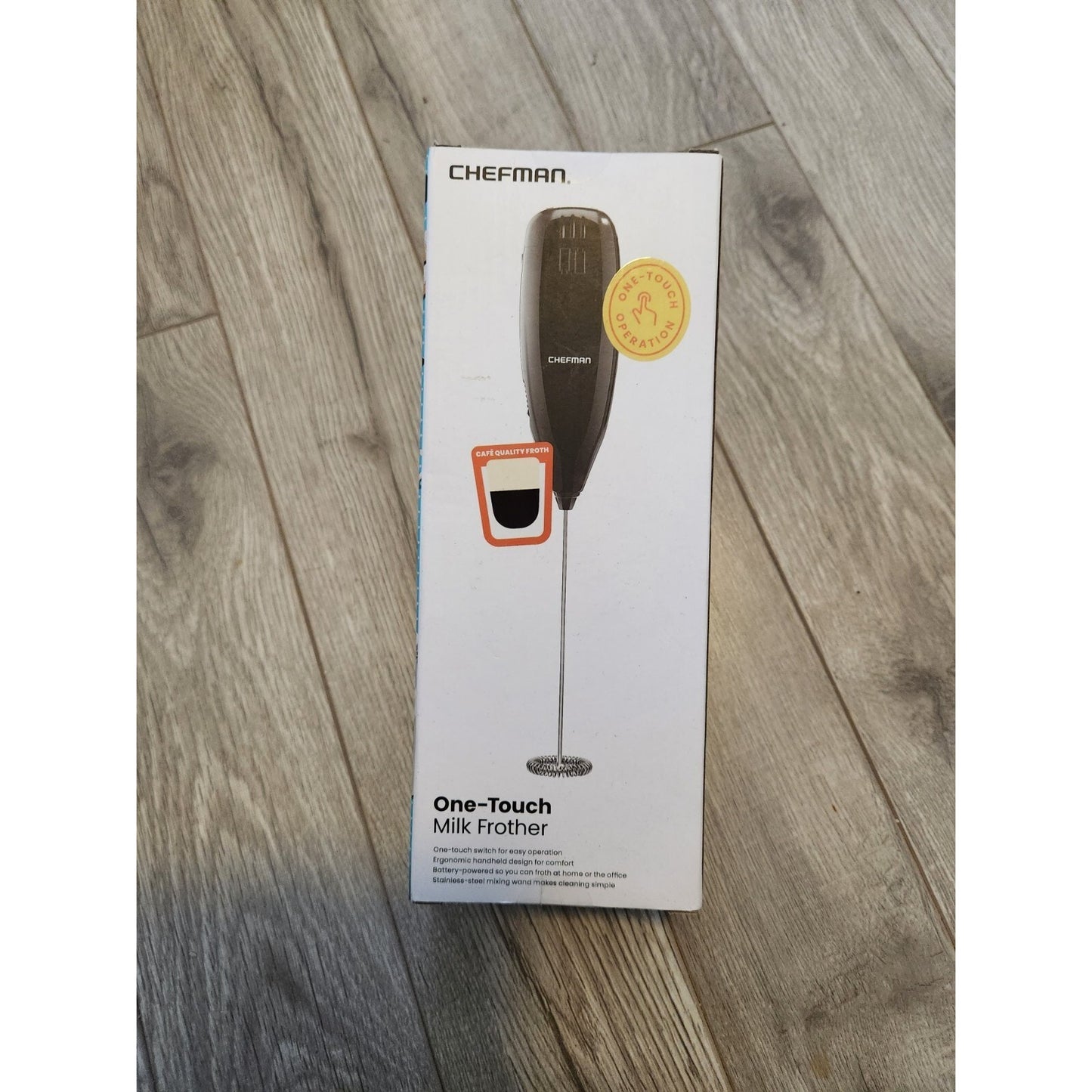 Chefman Handheld Electric Milk Frother Create Foam for Coffee Cappuccinos & L...