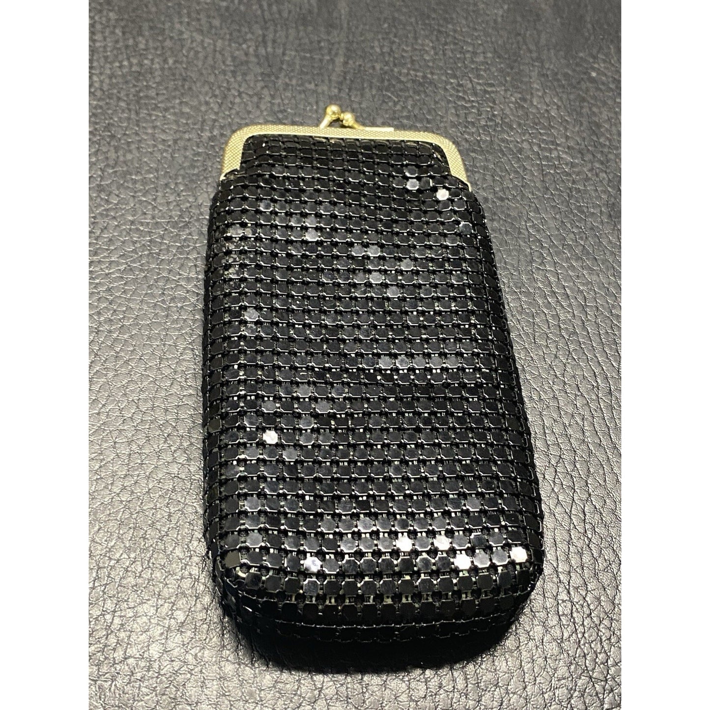 Another Y&S Original Metal Mesh Mini Coin Purse Kisslock Clutch Vintage