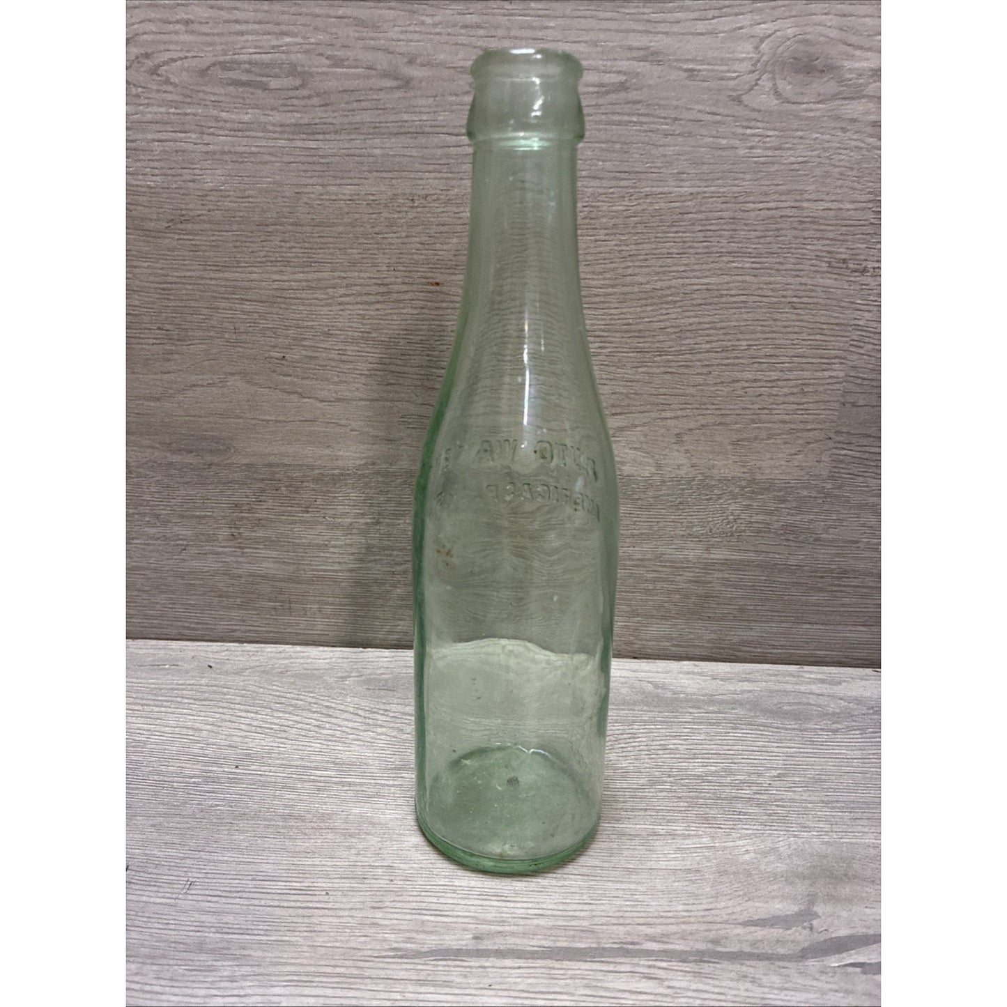 Vintage Crown Top Pluto Water Bottle America’s Physic Devil Embossed Green