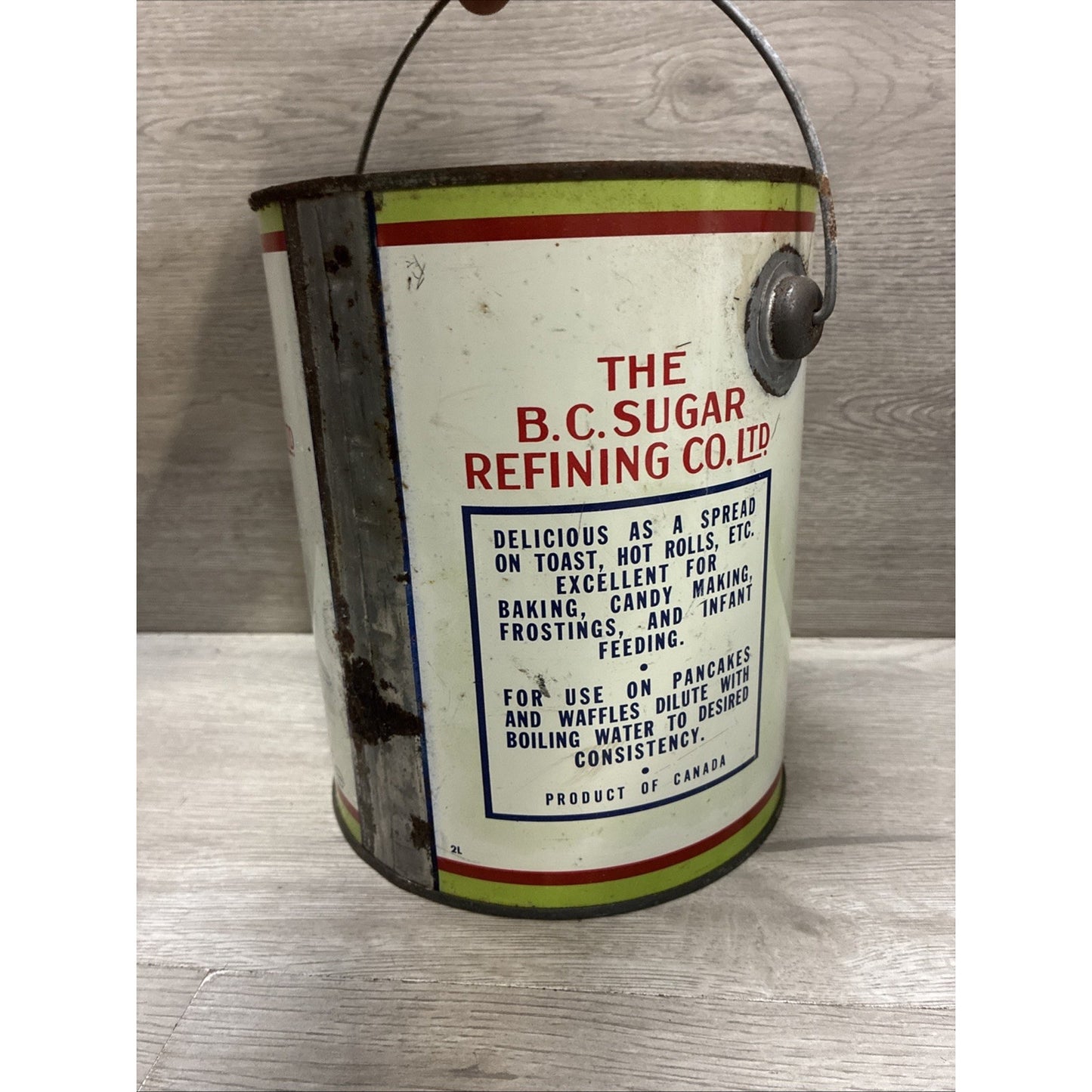 Vintage Rogers Golden Syrup 10lb Metal Can Vancouver B.C. Canada