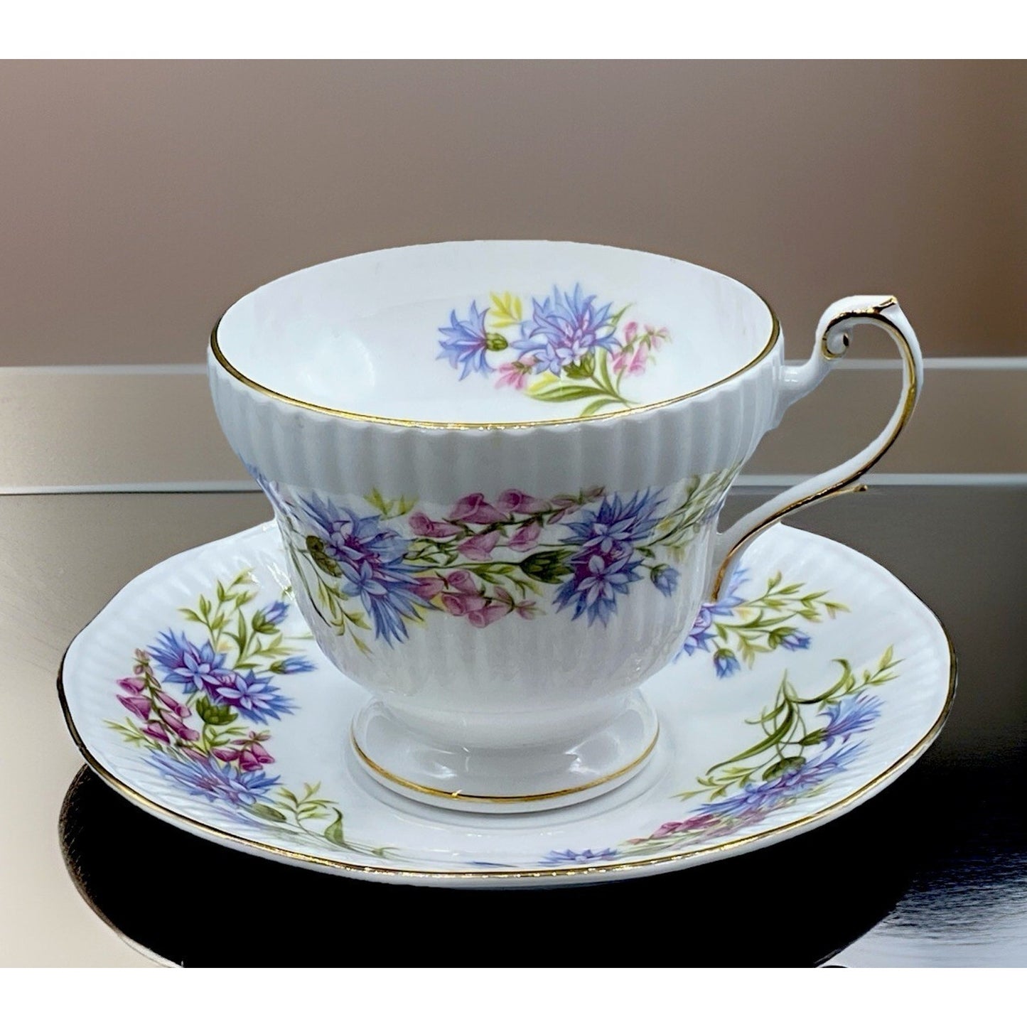 Rosinas Queens Wild Flowers Teacup & Saucer Set
