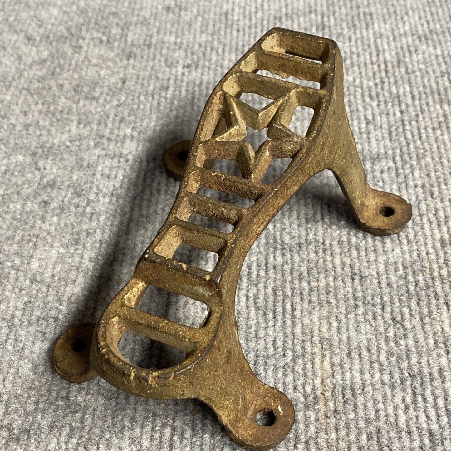 Antique Texas Star Boot Scrapper Shoe Shine Mount