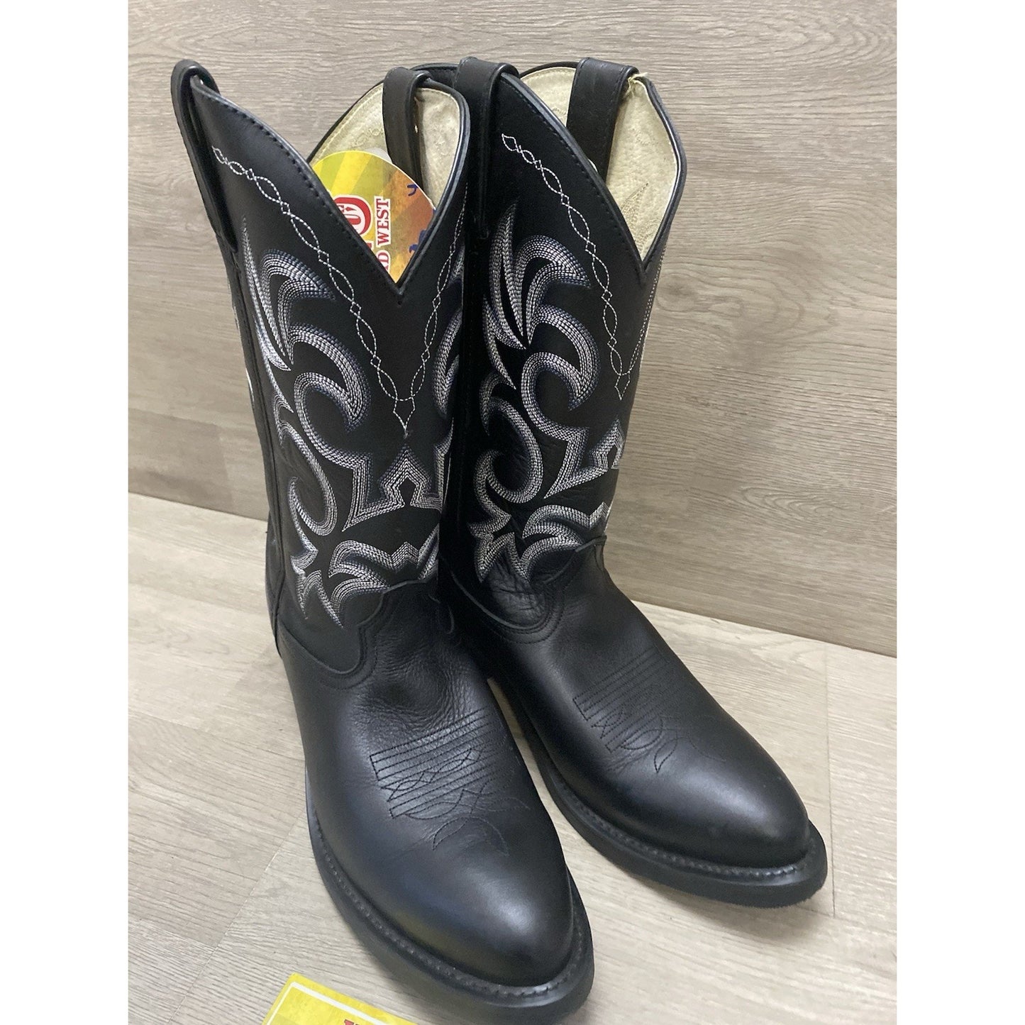 Durango Western Boots Mens 10.5 D Black TR760 Oiled Black Leather Cowboy
