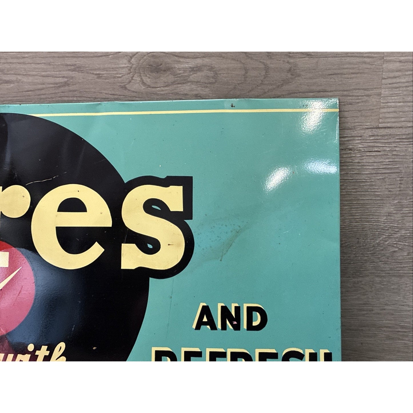 VINTAGE HIRES ROOTBEER ADVERTISING SIGN SODA 17.5x8.5
