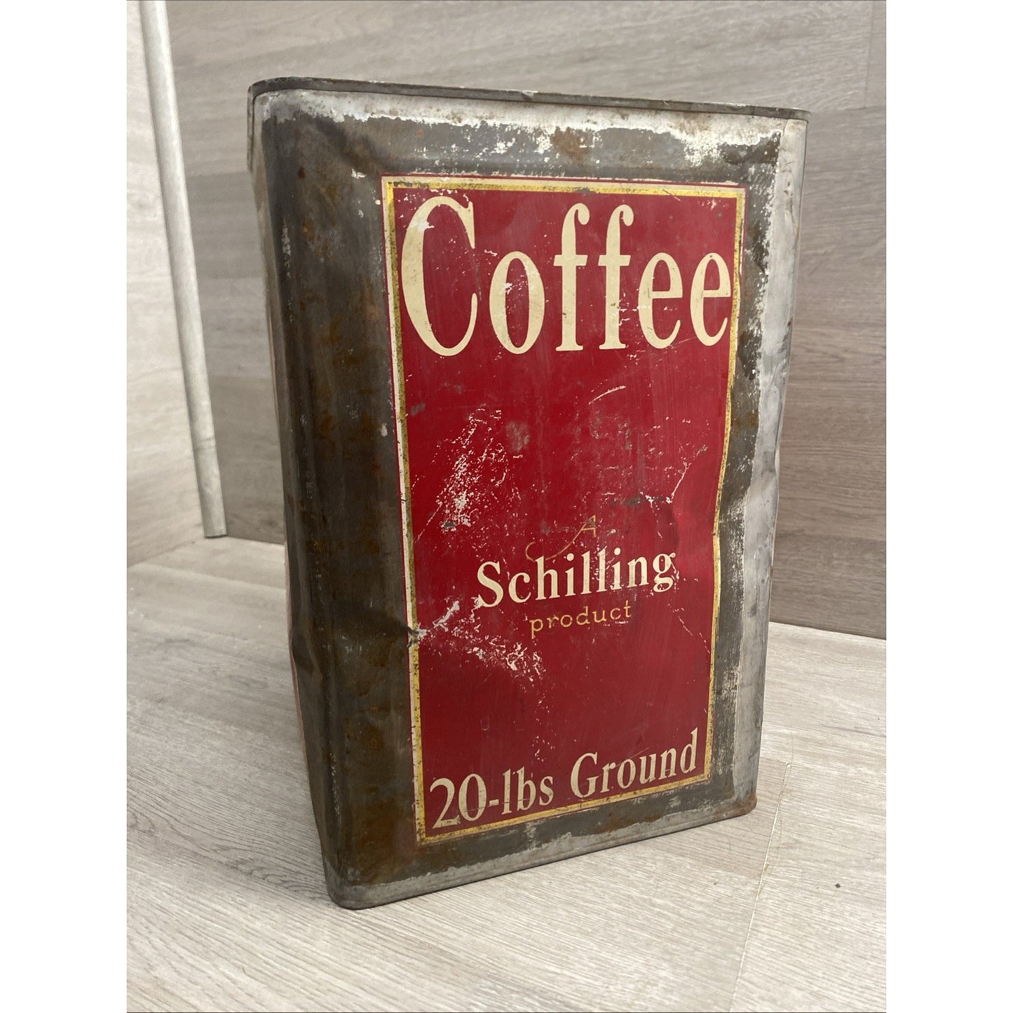 Vintage Schilling Coffee Co. 20-Lbs Can, Baltimore, MD • San Francisco Calif
