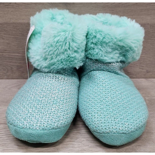 Capelli Kids Girls Mint Green Faux Fur Boots