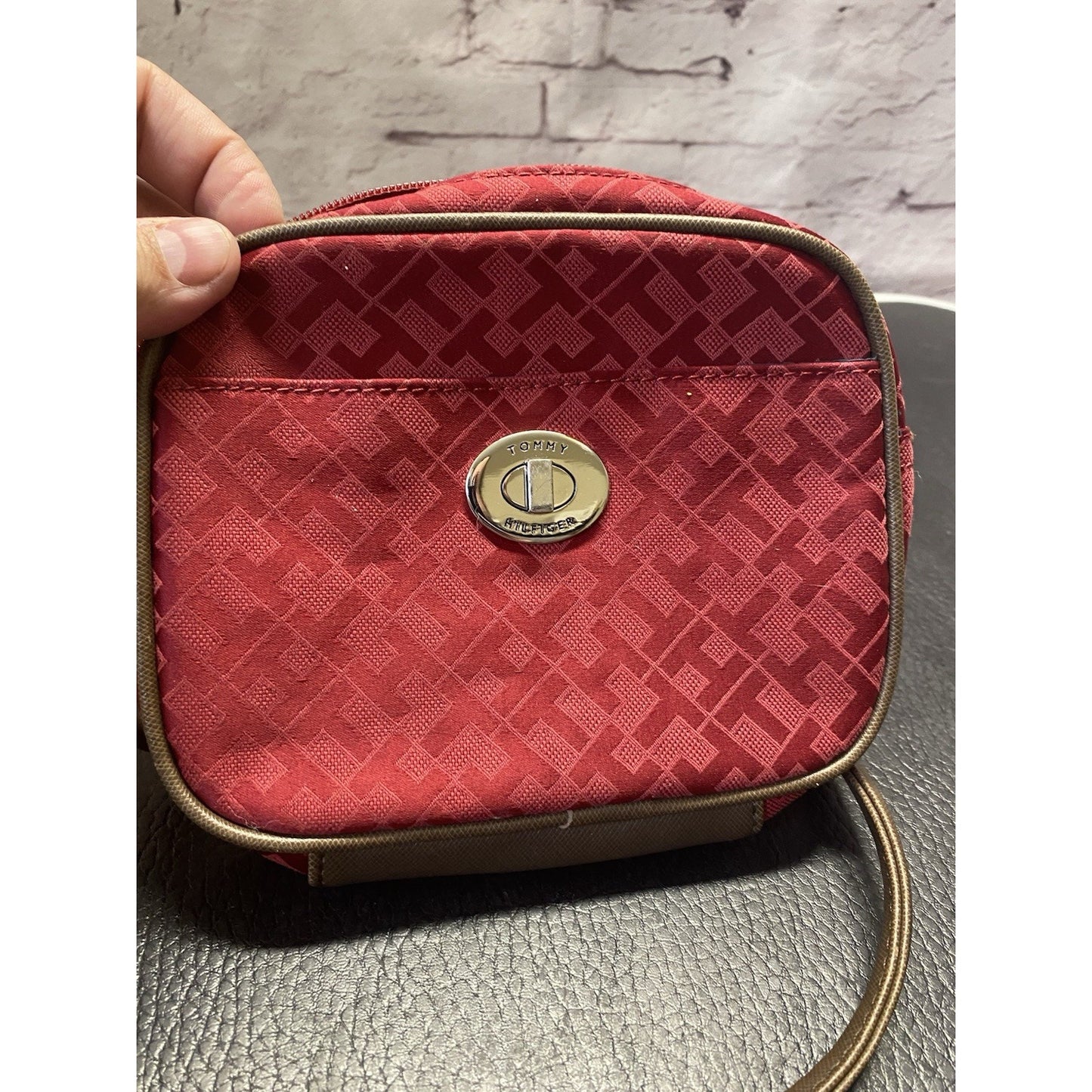 Tommy Hilfiger Handbag - Burgundy Red Crossbody Purse
