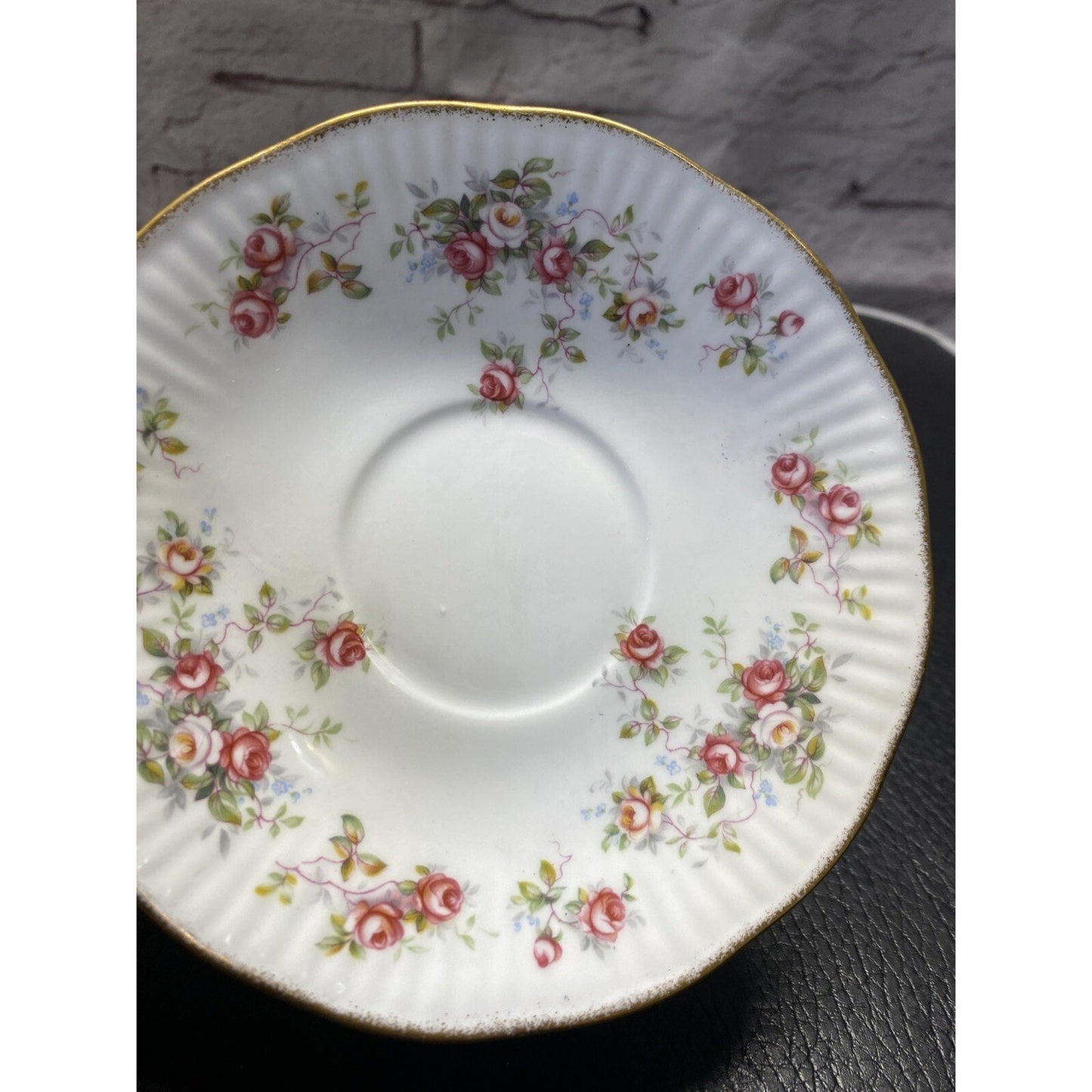 Vintage Royal Minister Floral Bone China Teacup And Saucer