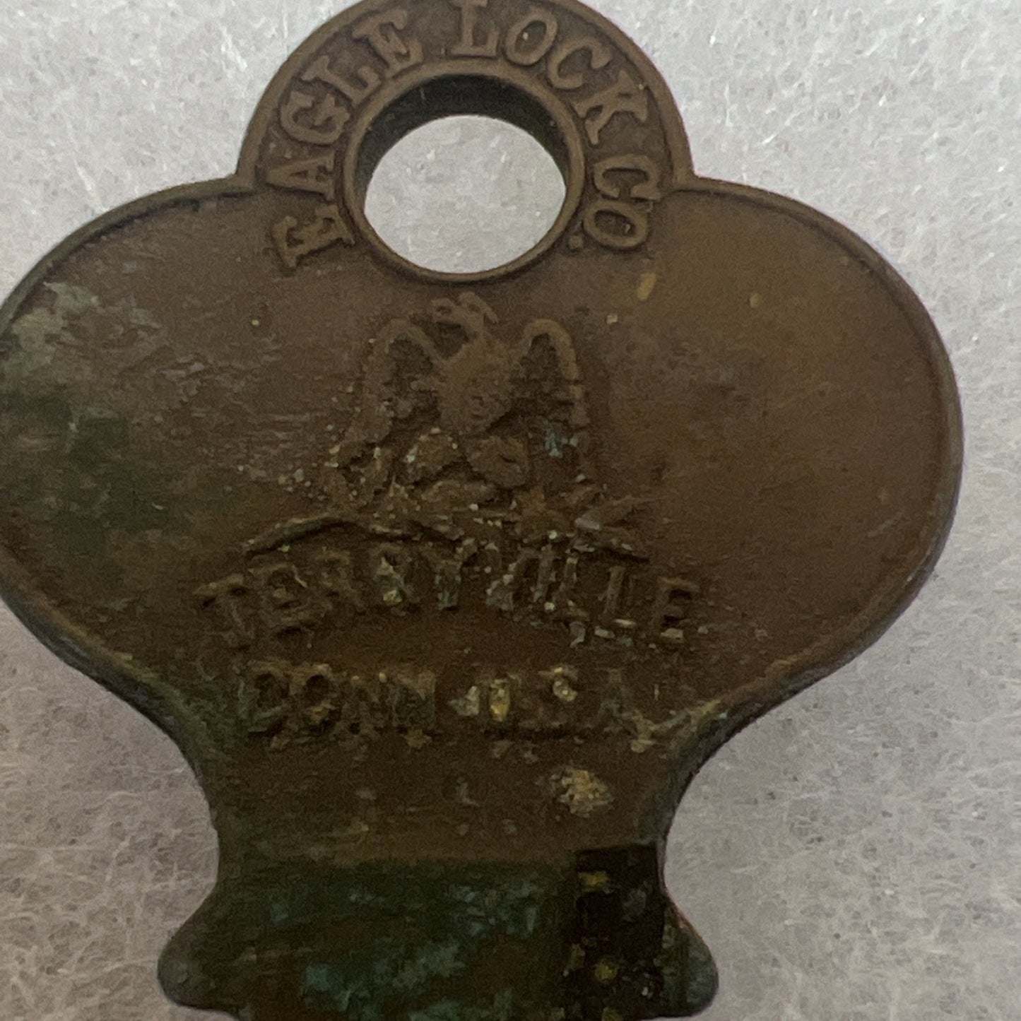 Antique Vintage Eagle 022U26 Lock Trunk Luggage Suitcase Baggage Flat Steel Key