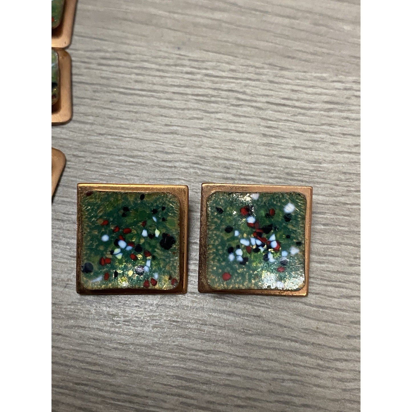 RENOIR MATISSE Enamel Splatter Choker Necklace & Earrings Set