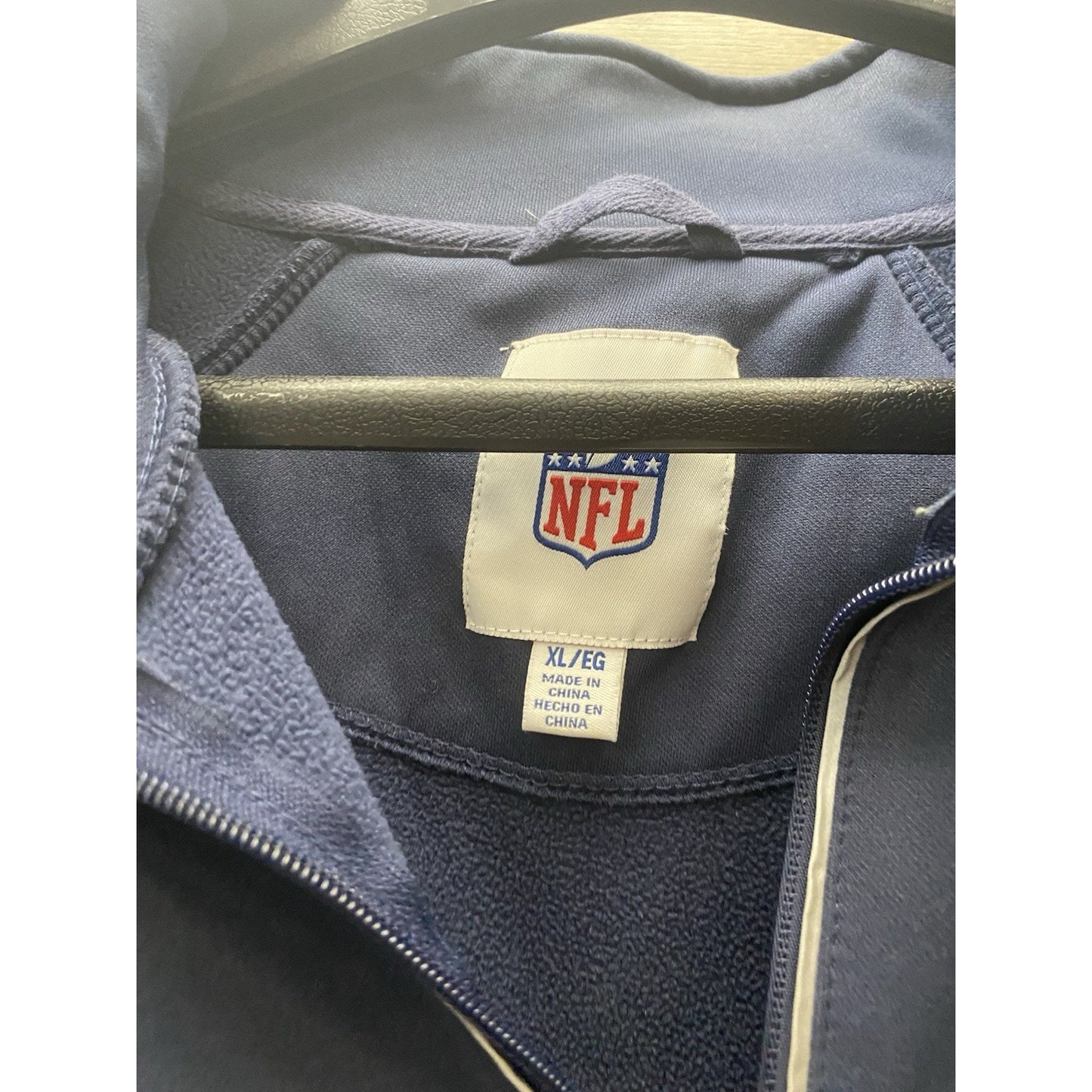Seattle Seahawks NFL Football Pullover Mens XL Blue Quarter Zip Extra Large