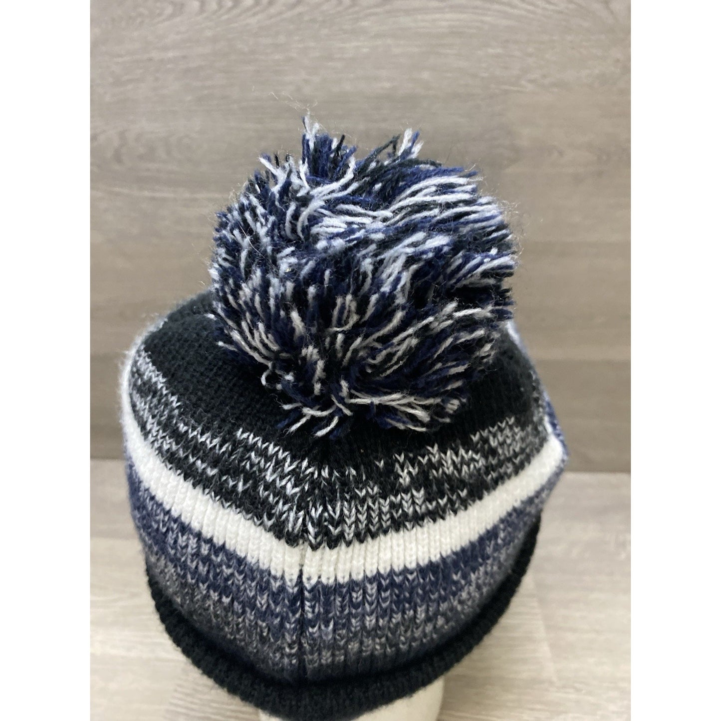 Seattle Seahawks Winter Beanie Blue White Pom Men's Embroidered Logo NFL