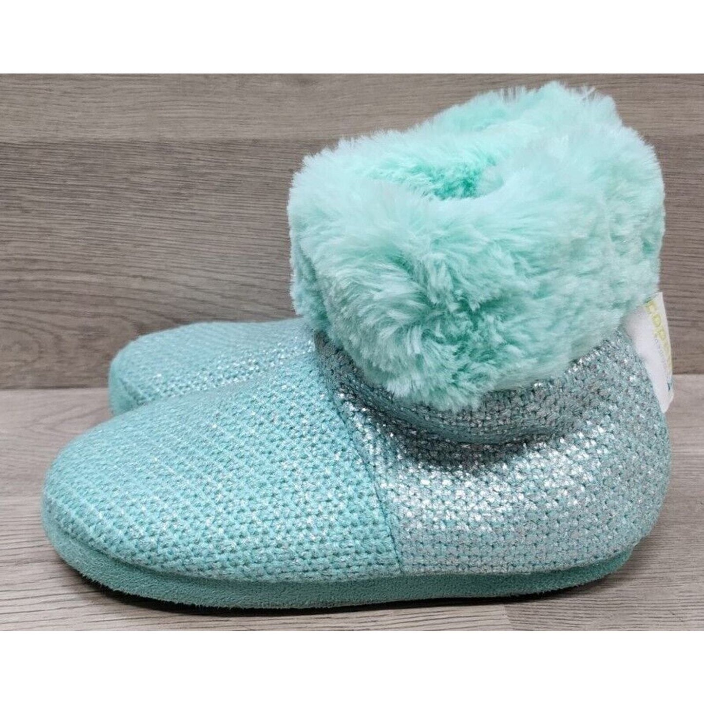 Capelli Kids Girls Mint Green Faux Fur Boots