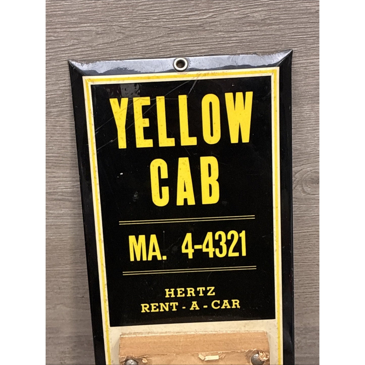 Rare 1964 Yellow Cab Hertz Rent A Car Advertising Sign Calendar Massachusetts