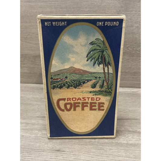 Rare Vintage Gold Band Coffee Can Box 1LB Howson Coffee Co Silver Creek NY