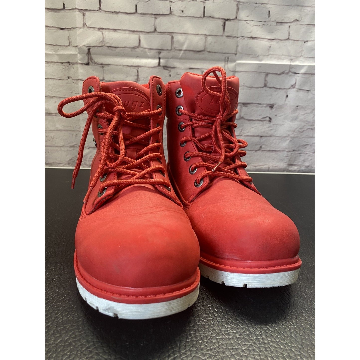 Lugz Mens Convoy Boots Red SZ 8 USA