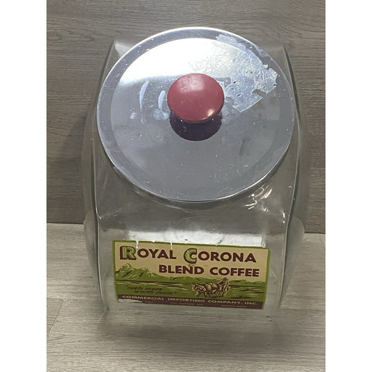 VINTAGE RETAIL COFFEE JAR ROYAL CORONA BLEND SEATTLE