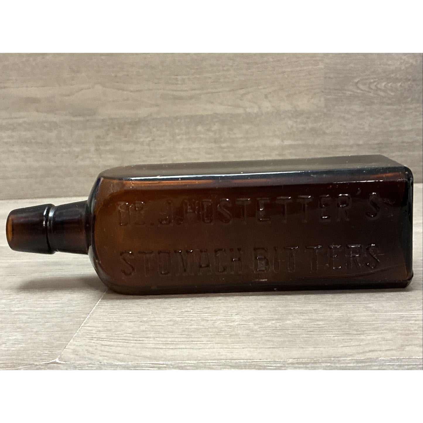 Antique Dr J Hostetter's Stomach Bitters 18oz Amber Bottle