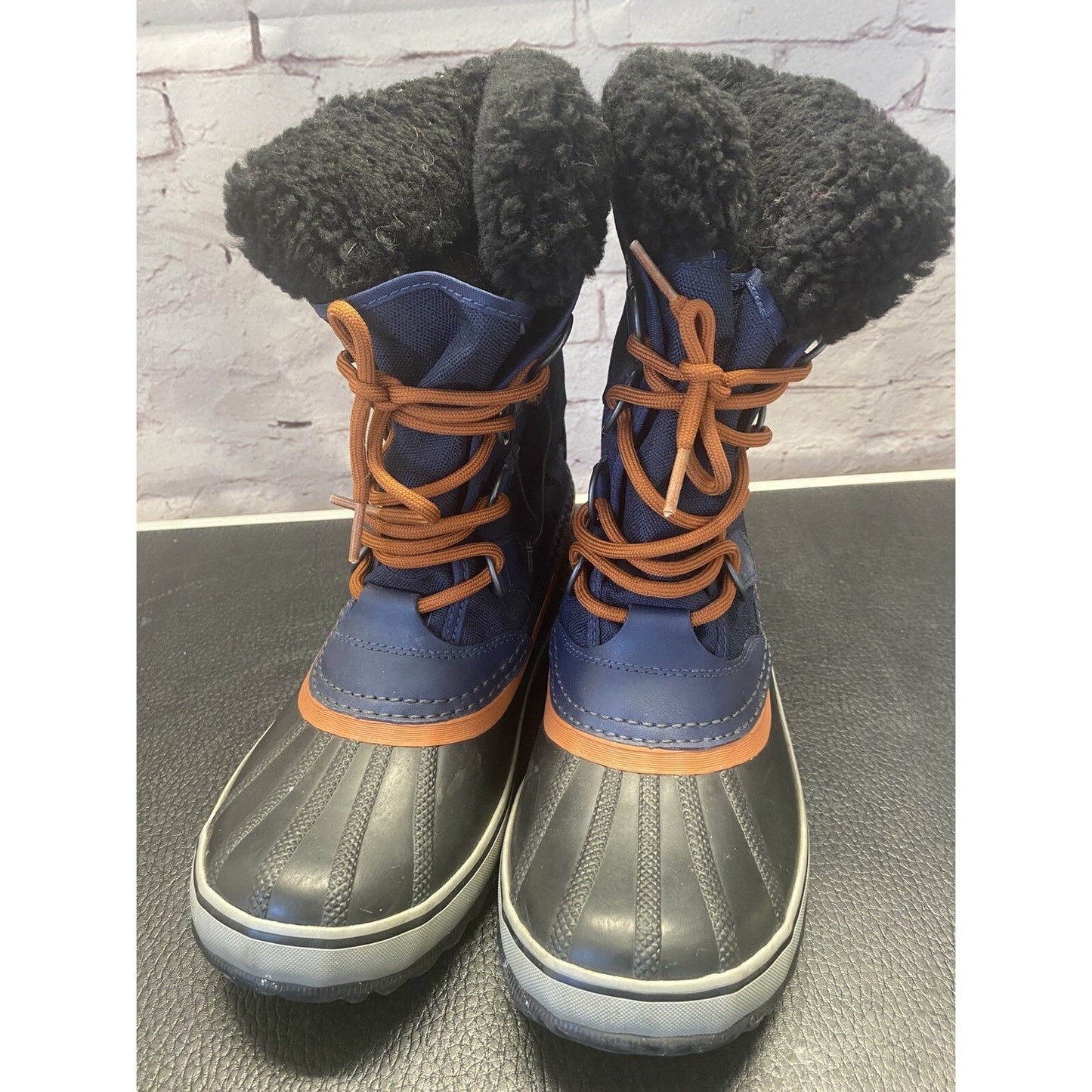 Sorel Winter Boots Nylon Upper Rubber Base Insulated SZ 7 US Great Cond.