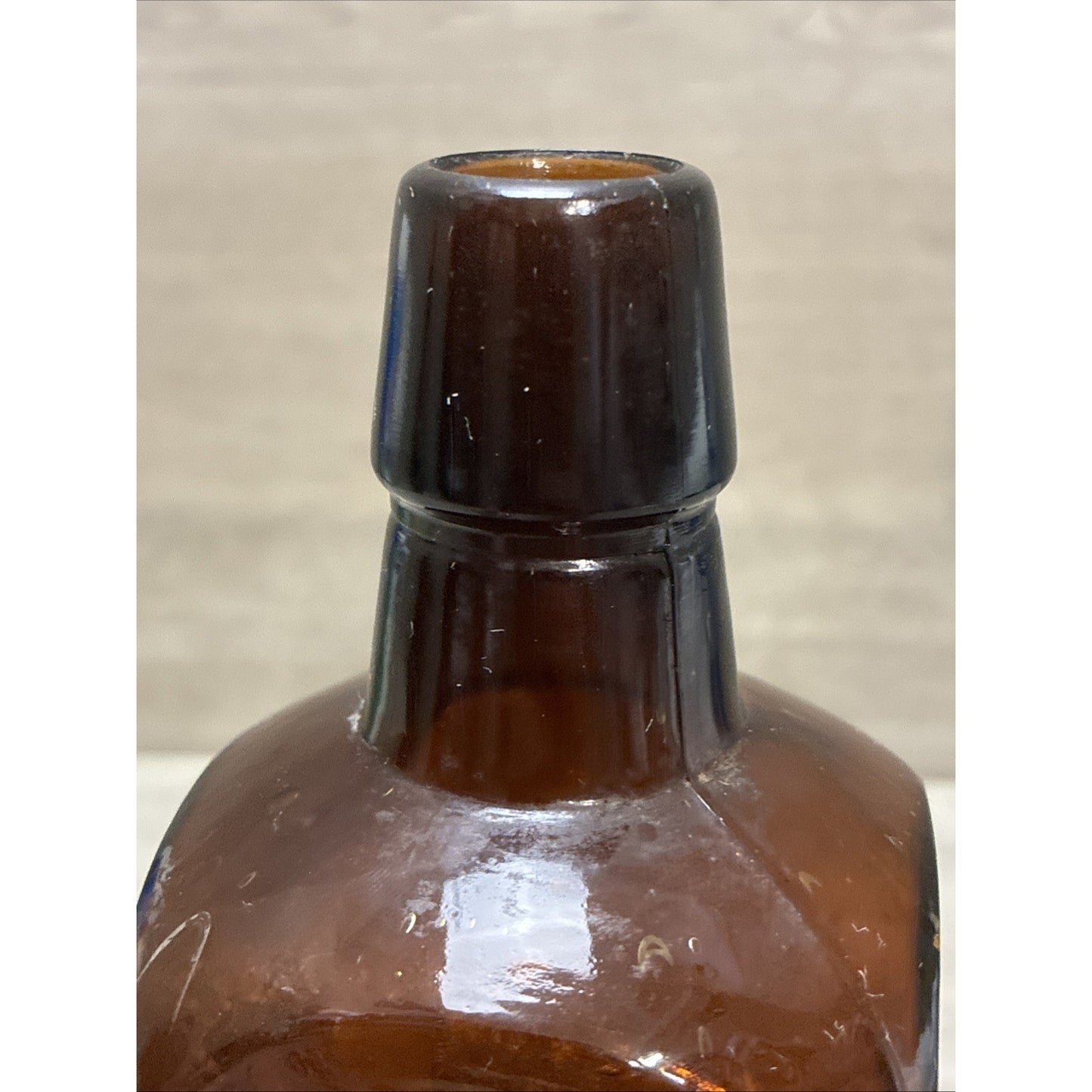 Antique Dr J Hostetter's Stomach Bitters 18oz Amber Bottle