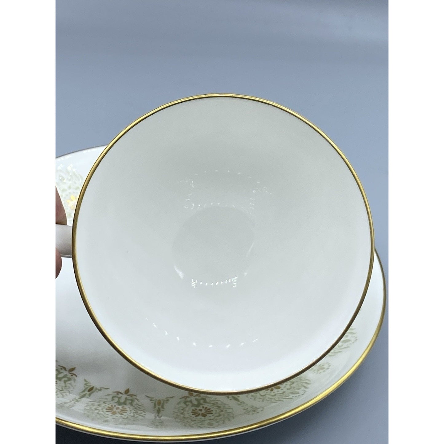 WEDGWOOD Green Medina Teacup & Saucer Set